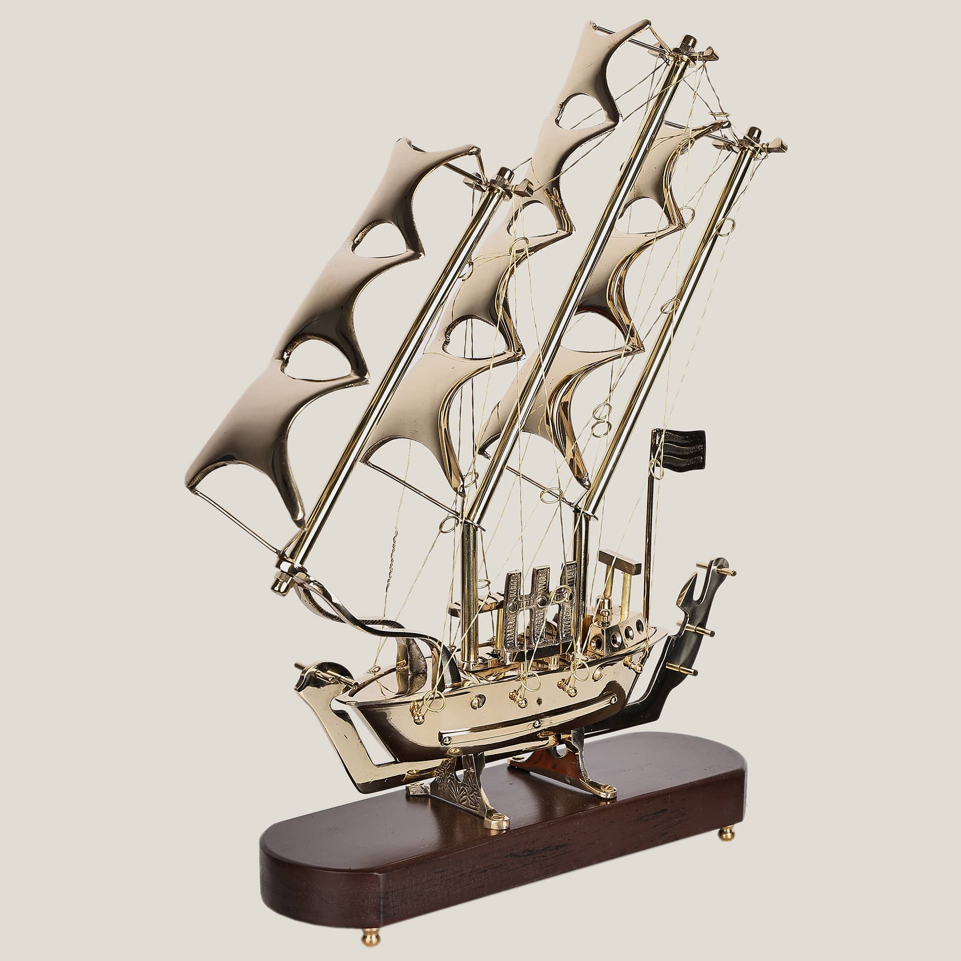 Solid brass sailing ship - Gem